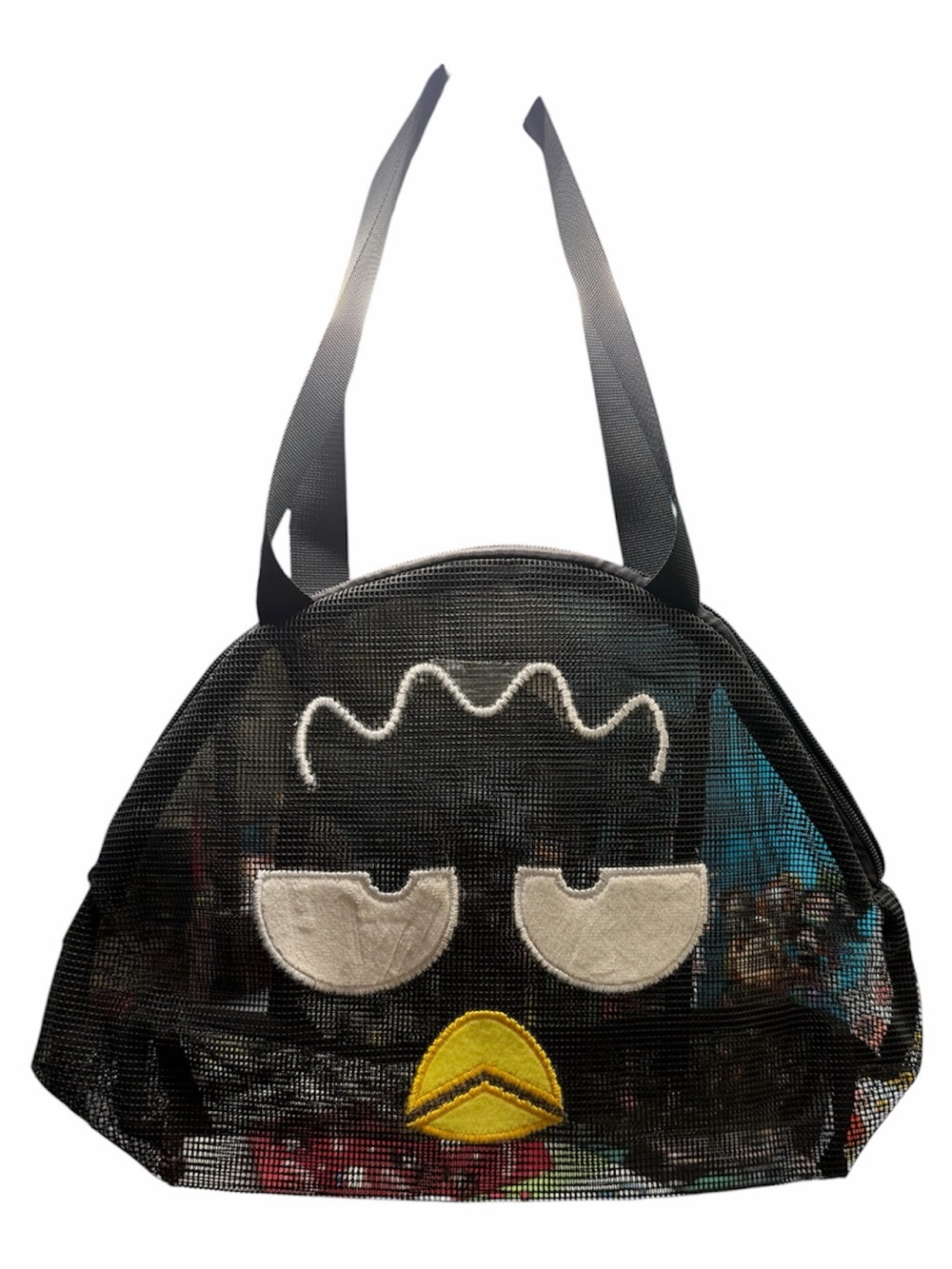 Sanrio Black Mesh Badtz-Maru Face Shoulder Bag